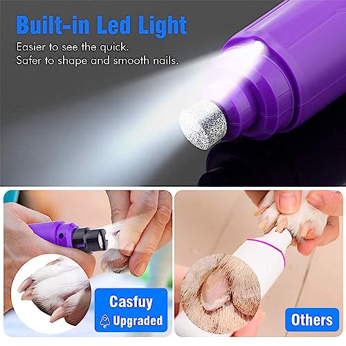 Dog Nail Grinder with LED Light (Purple)