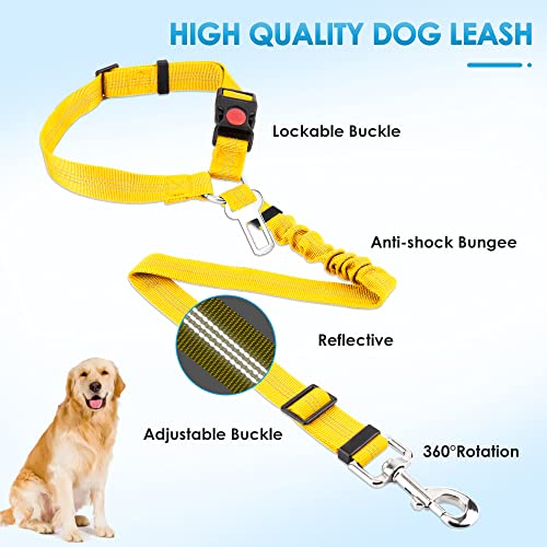 Dog Seat Belt for Car (K.Yellow)