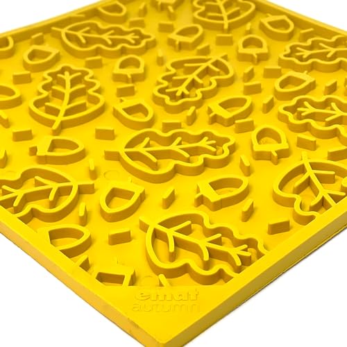 Autumn eMat Durable Enrichment Feeder Made in USA from Non (eMat Autumn Yellow / One Size)