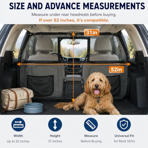 52" Dog Car Barrier for SUVs & Trucks