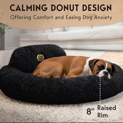 XL Dog Beds for Large Sized Dog (Black / X-Large - 45"L x 45"W x 8"Th)