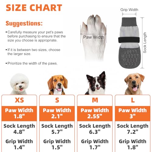 Dog Socks Shoes for Hot Pavement to Prevent Licking Paws (Reflective Gray / Large (Paw Width: 3"))
