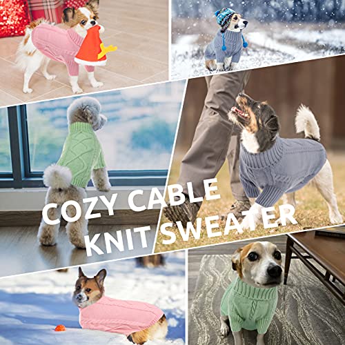 Small Dog Sweater for Small Dogs Boy (X-Small / Green)