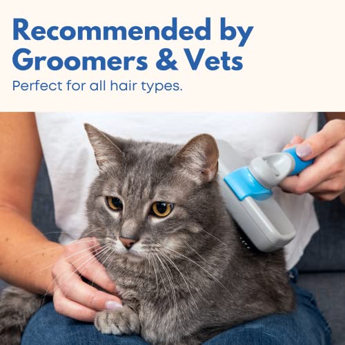 Self Cleaning Slicker Brush for Dogs and Cats (White / 1 Count (Pack of 1))