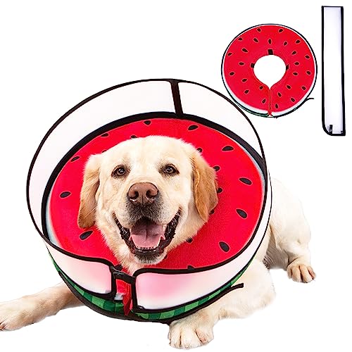 Inflatable Dog Cone Collar with Enhanced Anti (Large / Watermelon)