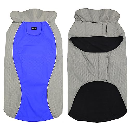 Dog Raincoat Waterproof Coats (Blue-L)
