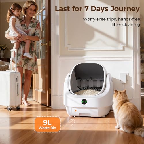 Open Top Automatic Litter Box (White-1)