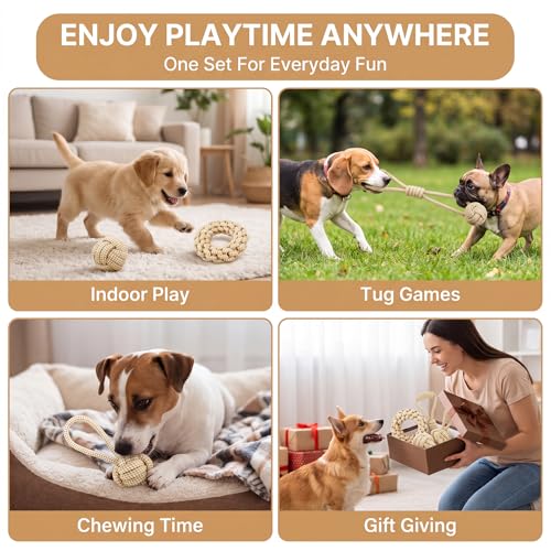 4 Pack Dog Rope Toys for Small Dogs