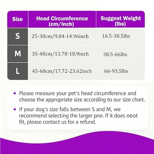 No Flap Ear Wraps for Dogs (Purple / M)