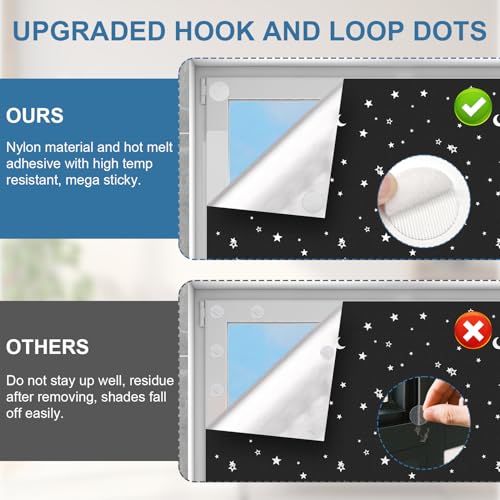 Portable Blackout Curtains (Star / 57"W x 157"H)