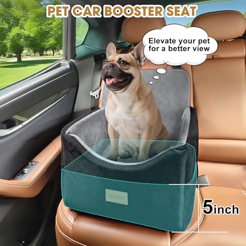 Dog Car Seats for Small Medium Dogs Under 35lbs (Black Light Grey / Small/Medium)
