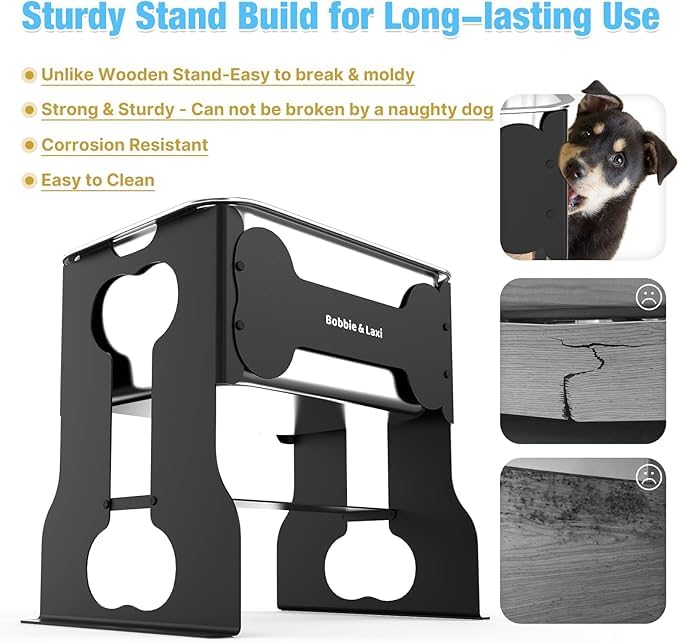 14" Elevated Dog Water Bowl (14.2" Height)