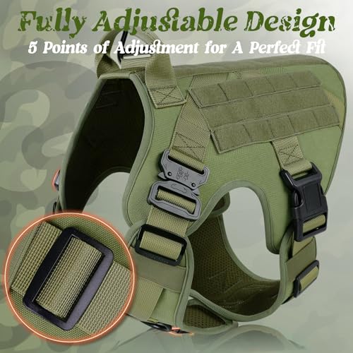 Tactical Dog Harness for Small (Green / Small)