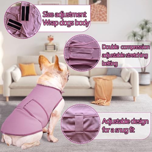 Dog Anxiety Vest Calming Jacket for Small Medium Large Dogs (Purpink / XXX-Large)