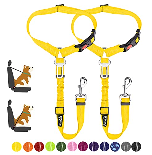 Dog Seat Belt for Car (K.Yellow)