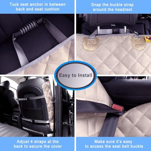 Car Seat Covers Front Seats (Warm Beige-1 Pack)