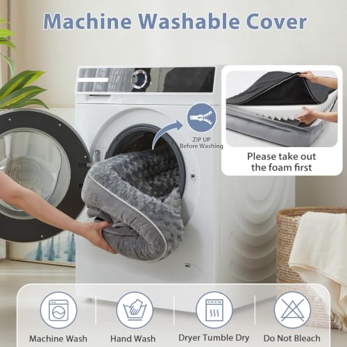 Orthopedic Washable Dog Bed (Gray / 48.0"l x 35.0"w x 7.5"th)