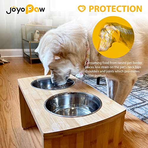 Elevated Dog Bowls (Natural / Large: 10'' Tall-48oz Bowl)