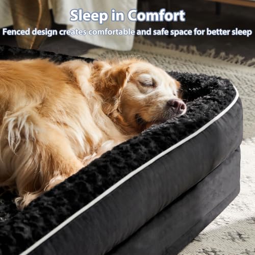 Orthopedic Washable Dog Bed (Black / 61.0"l x 43.0"w x 7.5"th)