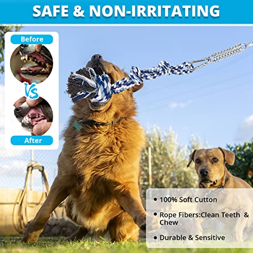 TRSMIMA Spring Pole Rope Toys (Blue)