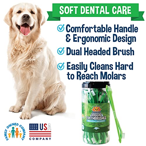 Dual Headed Toothbrush for Dogs & Cats (1 Count (Pack of 50))