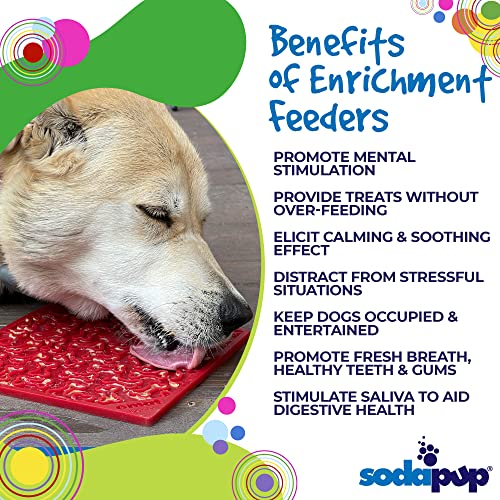 Bones eMat Durable Lick Mat Feeder Made in USA from Non (Bones Red / Large)