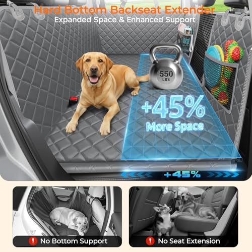 Back Seat Extender for Dogs (Grey / M - Cars / Full Size SUVs)