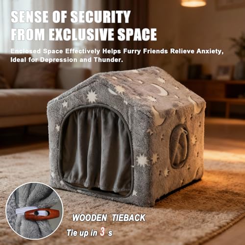 Indoor Dog House (M (18"×18"×18") / Grey)