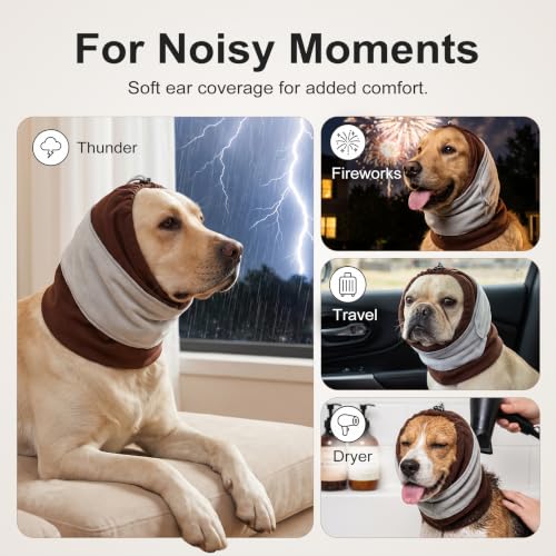Dog Calming Hoodie for Anxiety Relief (Brown / M-)