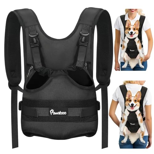 Pet Front Carrier Backpacks for Small Medium Dogs (AA-Black / Extra Large (Pack of 1))