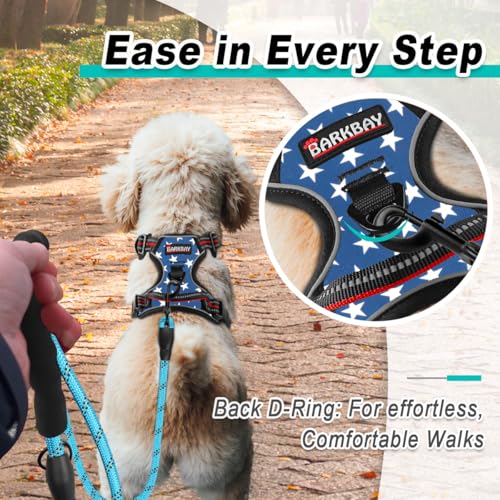 Dog Harness for Small Sized Dog No Pull 2 Leash Clips Dog Vest (X-Small / Star)