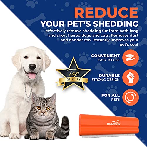 5 Inch Undercoat Deshedding Brush for Dogs & Cats (5 Inch / Orange)