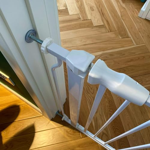 Easy Walk Thru Baby Safety Gate (30-inch Tall, White)