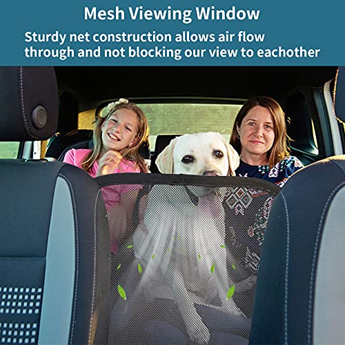 Dog Car Barrier Vehicle Pet Barrier Backseat Mesh Dog Car Divider Net with Adjusting Rope and Hook Suitable for SUV Pickup and Small Cars (Medium)
