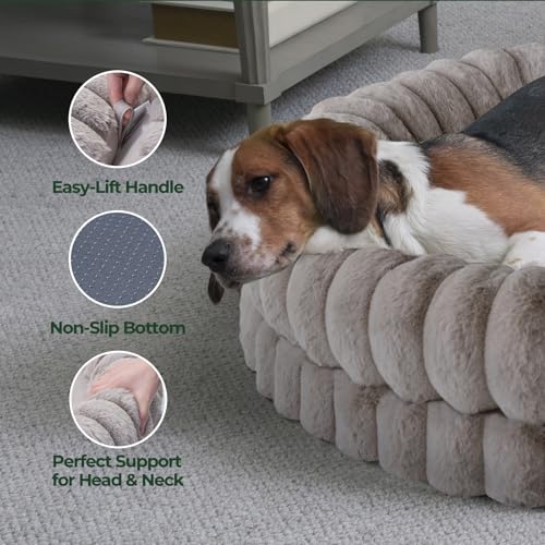 Luxury Donut Dog Bed (43.0"L x 43.0"W x 9.0"Th / Oatmeal)