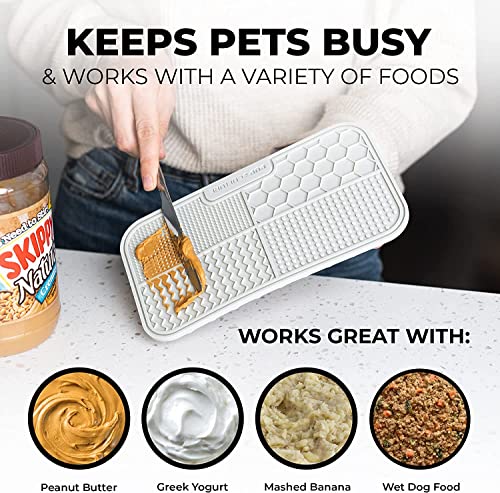 Dog Lick Mat for Dogs (2 Pack / Grey)