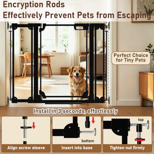 40" Extra Tall Clear Acrylic Dog Gate 29.52 (Black / 29.52-47.24"W x 40"H)