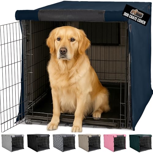 Dog Crate Covers (Navy / 42" X 28" X 30")