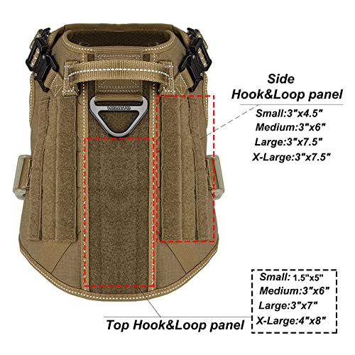 Tactical Dog Harness for Medium Dogs (Medium (Pack of 1) / Brown)