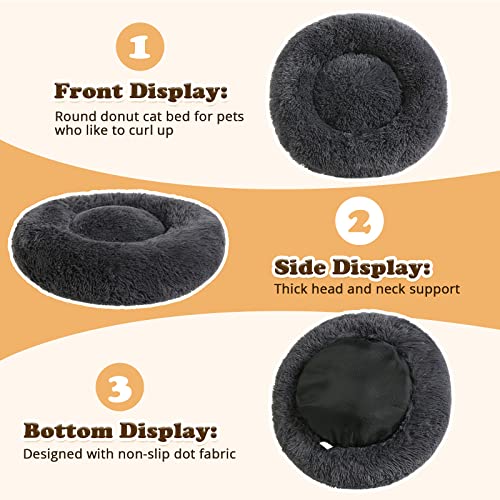 Dog Bed Calming Anti (31" / Dark Grey)