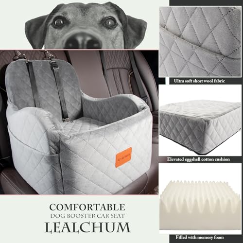 Dog Booster Car Seat for Small (Grey / Medium)