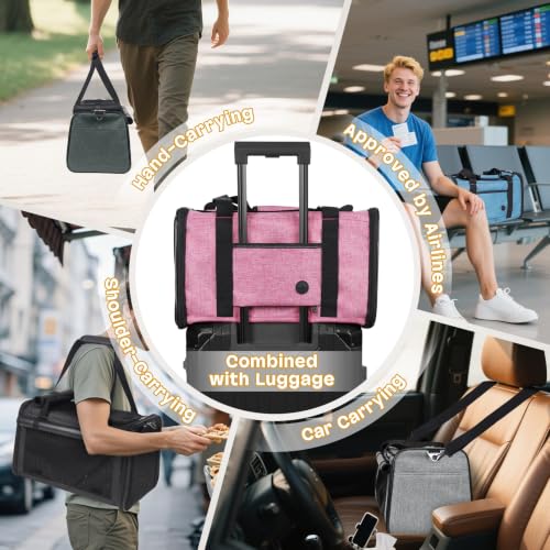 25lbs Cat Carrier Lightproof Soft Sided Pet Carrier for Large Cat (17.5"L x 11.0"W x 11.0"H / Grey)