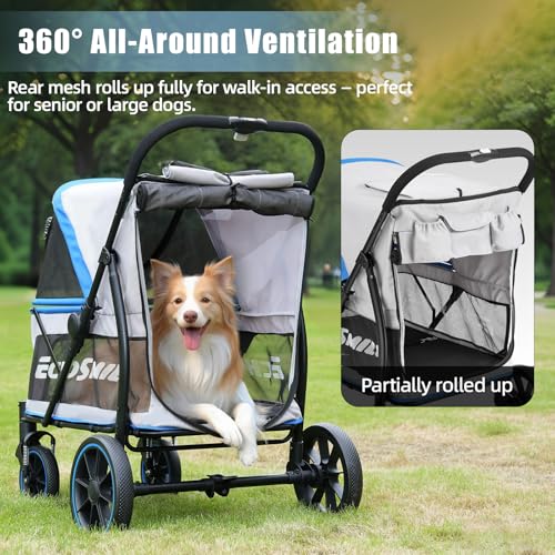 Dog Stroller for Large Dogs (Blue)