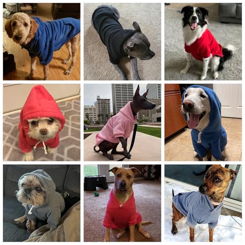 Dog Hoodie for Large Medium Small Dogs (Red / XX-Large)