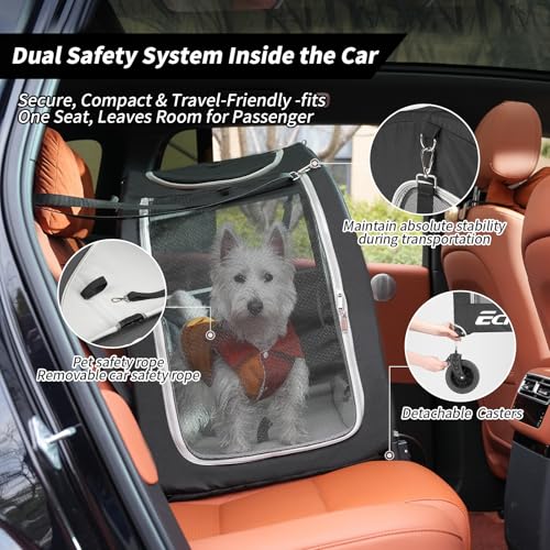 4 Wheel Pet Stroller for Dogs & Cats (Black)