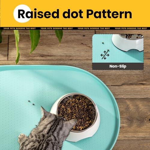 Silicone Dog Food Mat (19"L x 12"W / Turquoise)