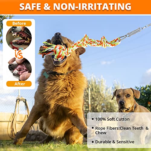TRSMIMA Spring Pole Rope Toys (Orange)