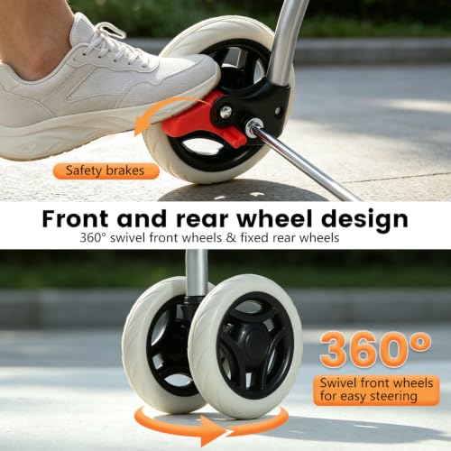 Foldable Pet Stroller for Small (Red)