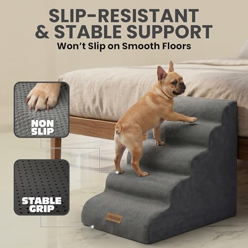 Dog Stairs Replacement Cover for 5 (Light Grey / Cover 24.5"H)
