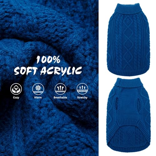 Dog Sweater for Medium Large Dogs (DarkBlue / Medium/Large)